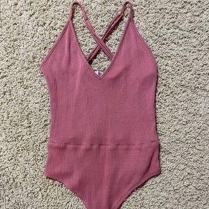 forever 21 pink body suit